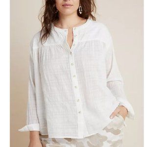 Anthopologie Pilcro & Letterpress Mila Draped Buttondown